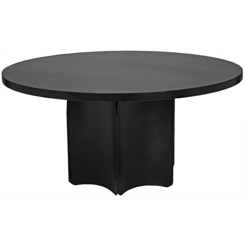 Noir Rome Dining Table, Black Steel