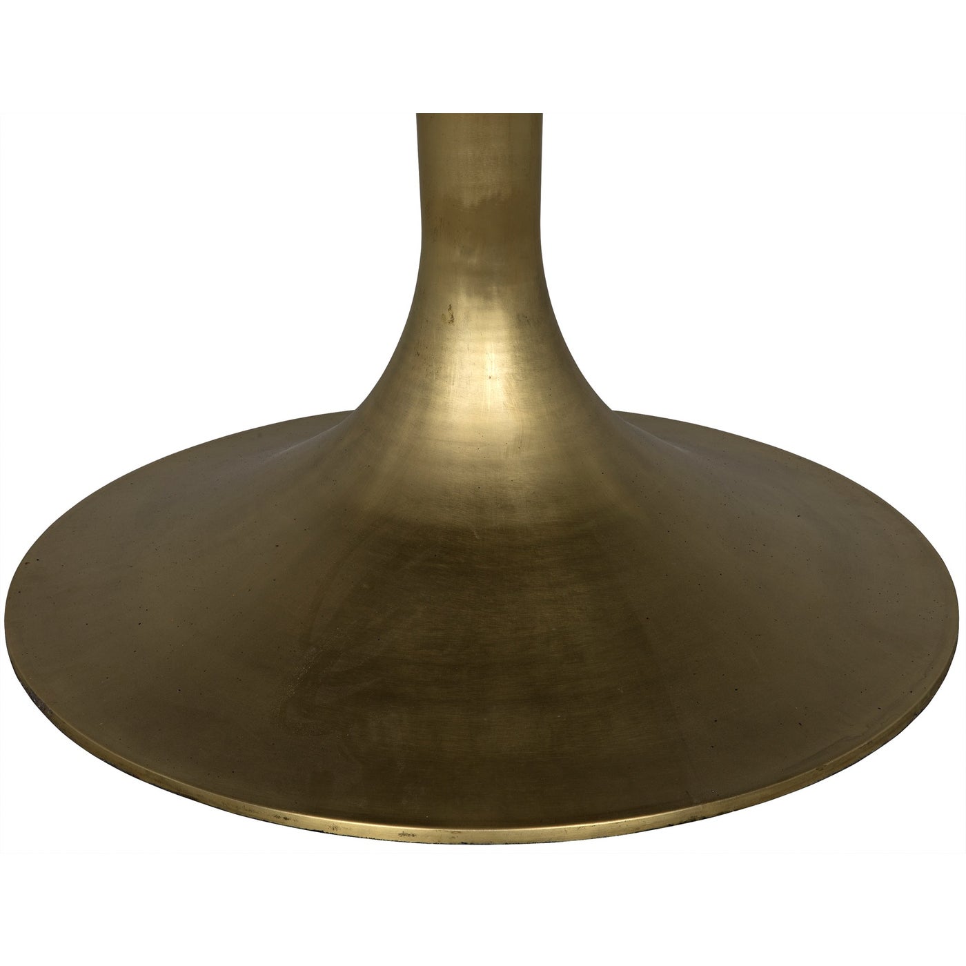 Noir Herno Table, Steel With Brass Finished Base