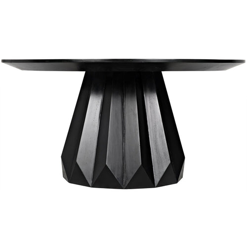 Noir Brosche Dining Table, Hand Rubbed Black