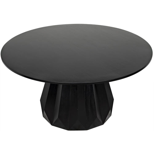 Noir Brosche Dining Table, Hand Rubbed Black