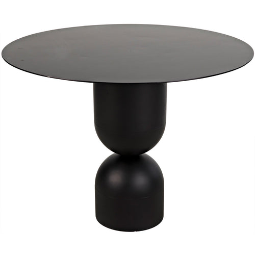 Noir Wanda Dining Table, Black Steel