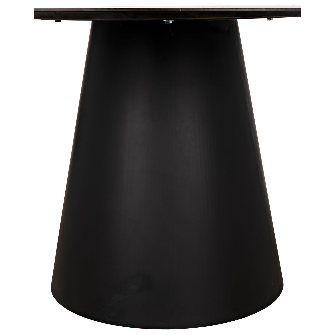 Noir Vesuvius Dining Table, Black Steel