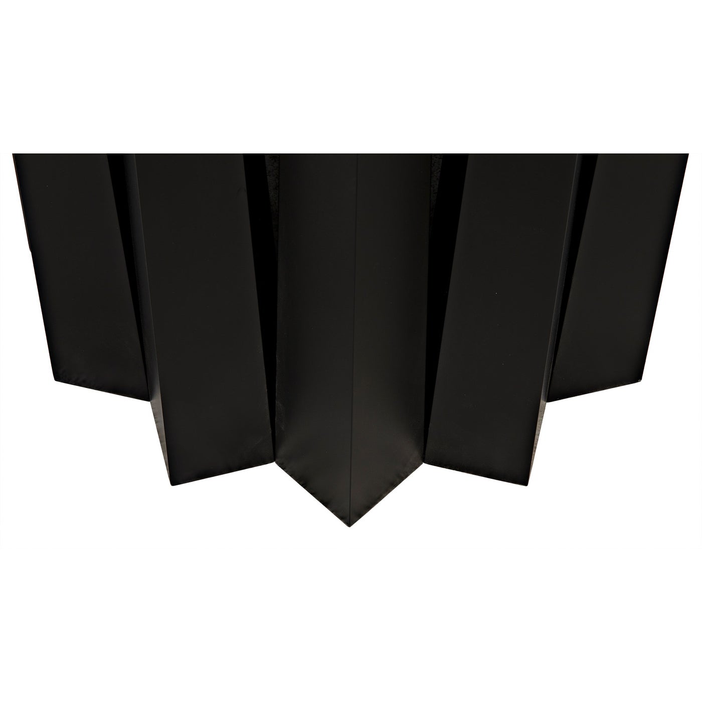 Noir Column Dining Table, Black Steel