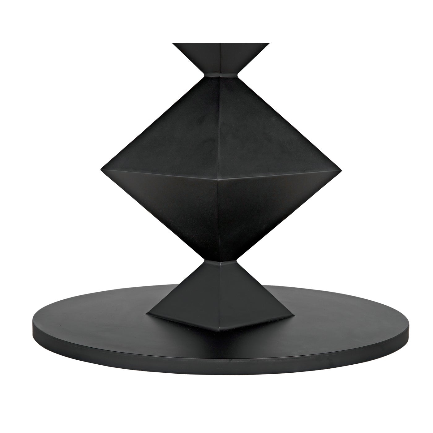 Noir Katana Oval Dining Table, Black Metal