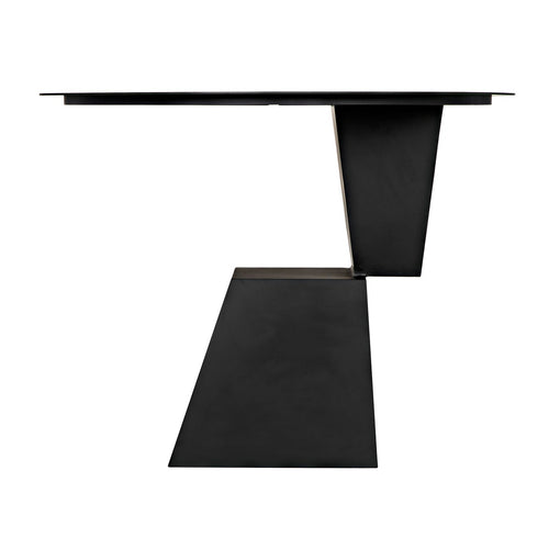 Noir Round Pieta Table, Black Steel