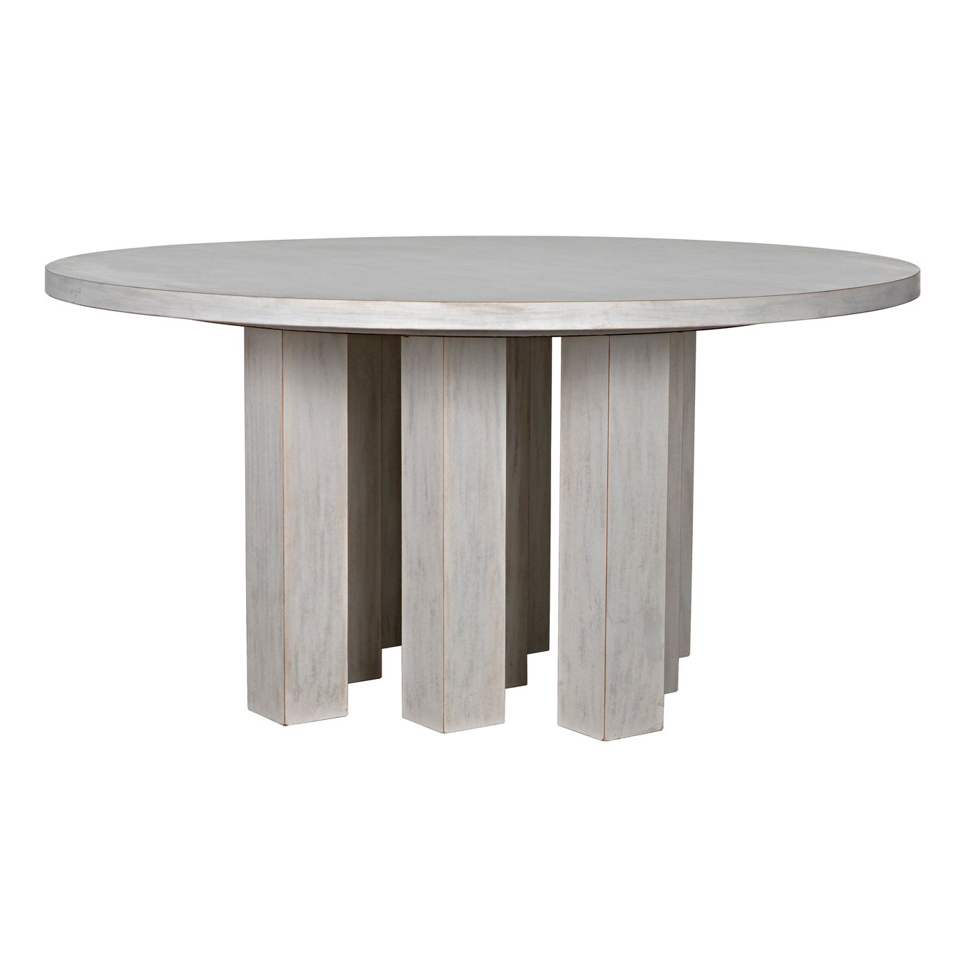 Noir Resistance Dining Table, White Wash