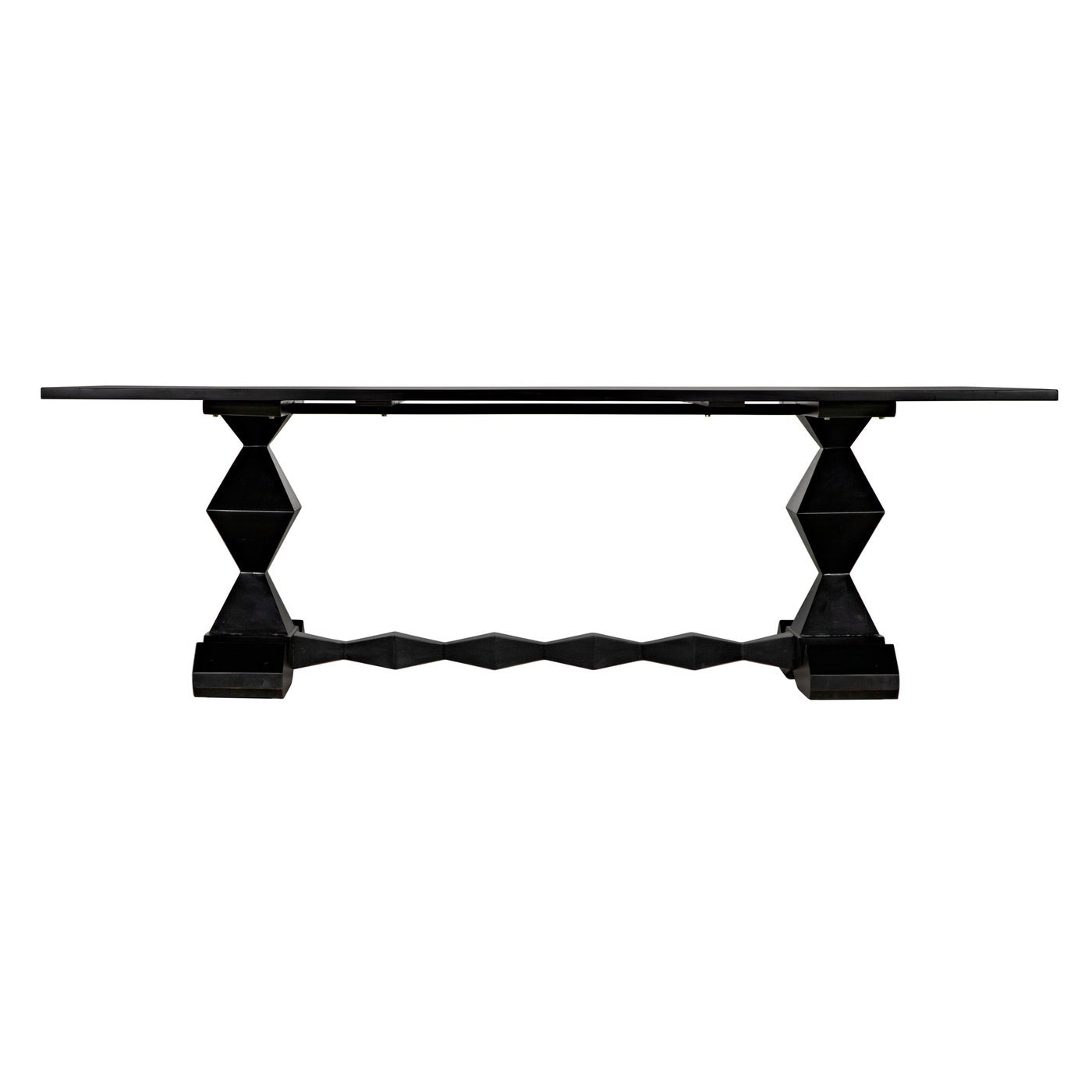 Noir Madeira Dining Table, Hand Rubbed Black