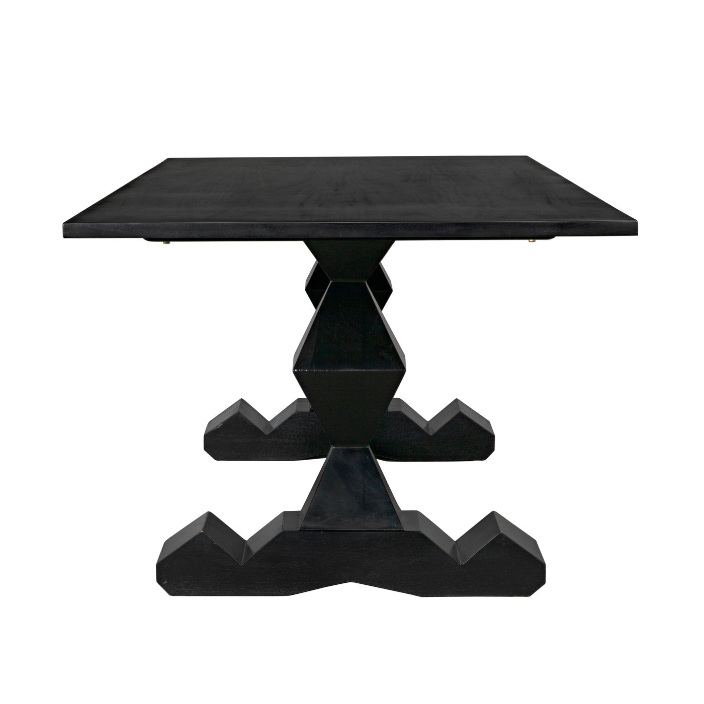 Noir Madeira Dining Table, Hand Rubbed Black