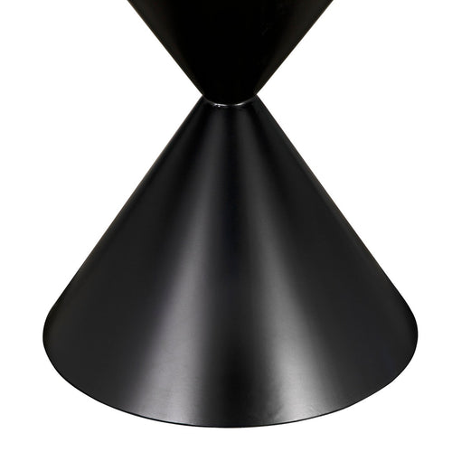 Noir Hourglass Dining Table, Black Steel