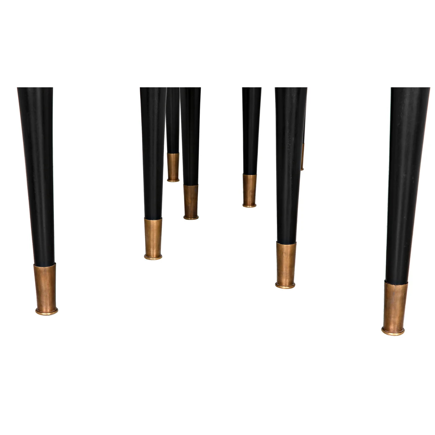 Noir Romeo Dining Table, Hand Rubbed Black