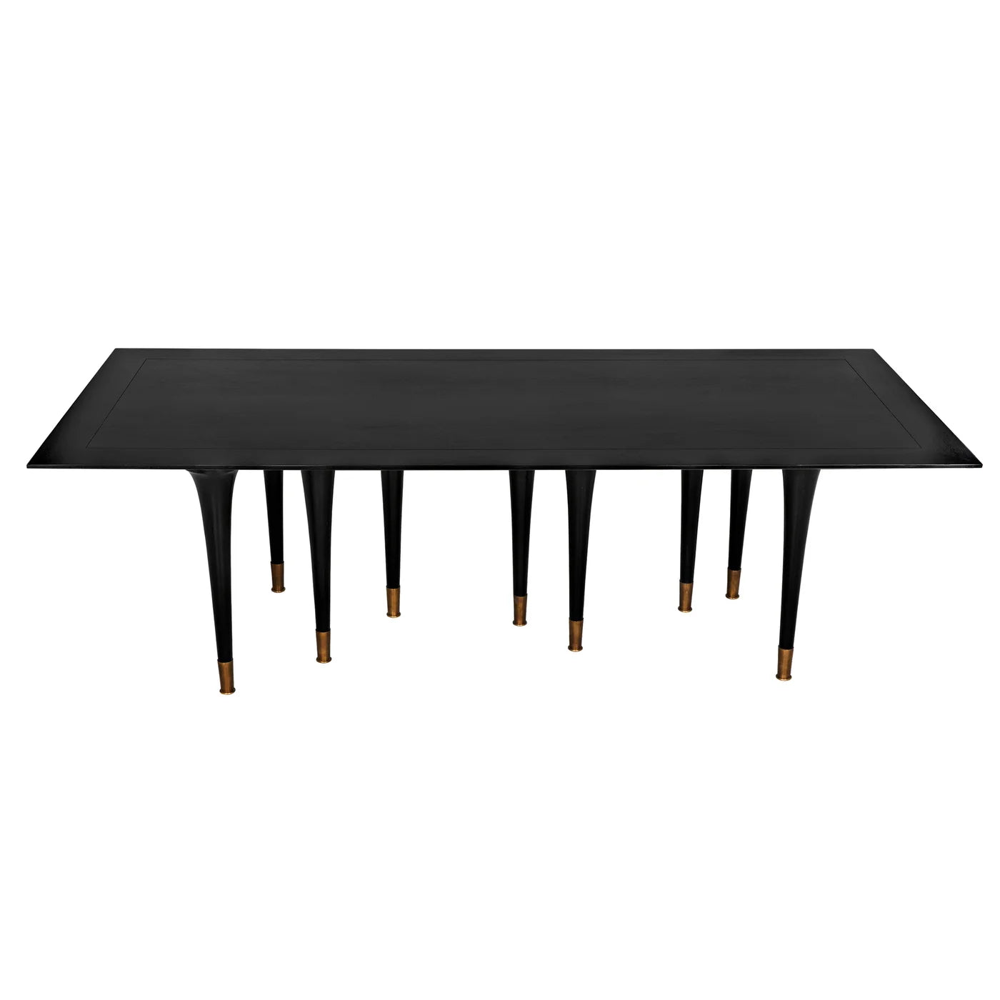 Noir Romeo Dining Table, Hand Rubbed Black