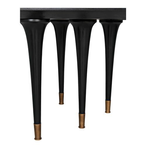Noir Romeo Dining Table, Hand Rubbed Black