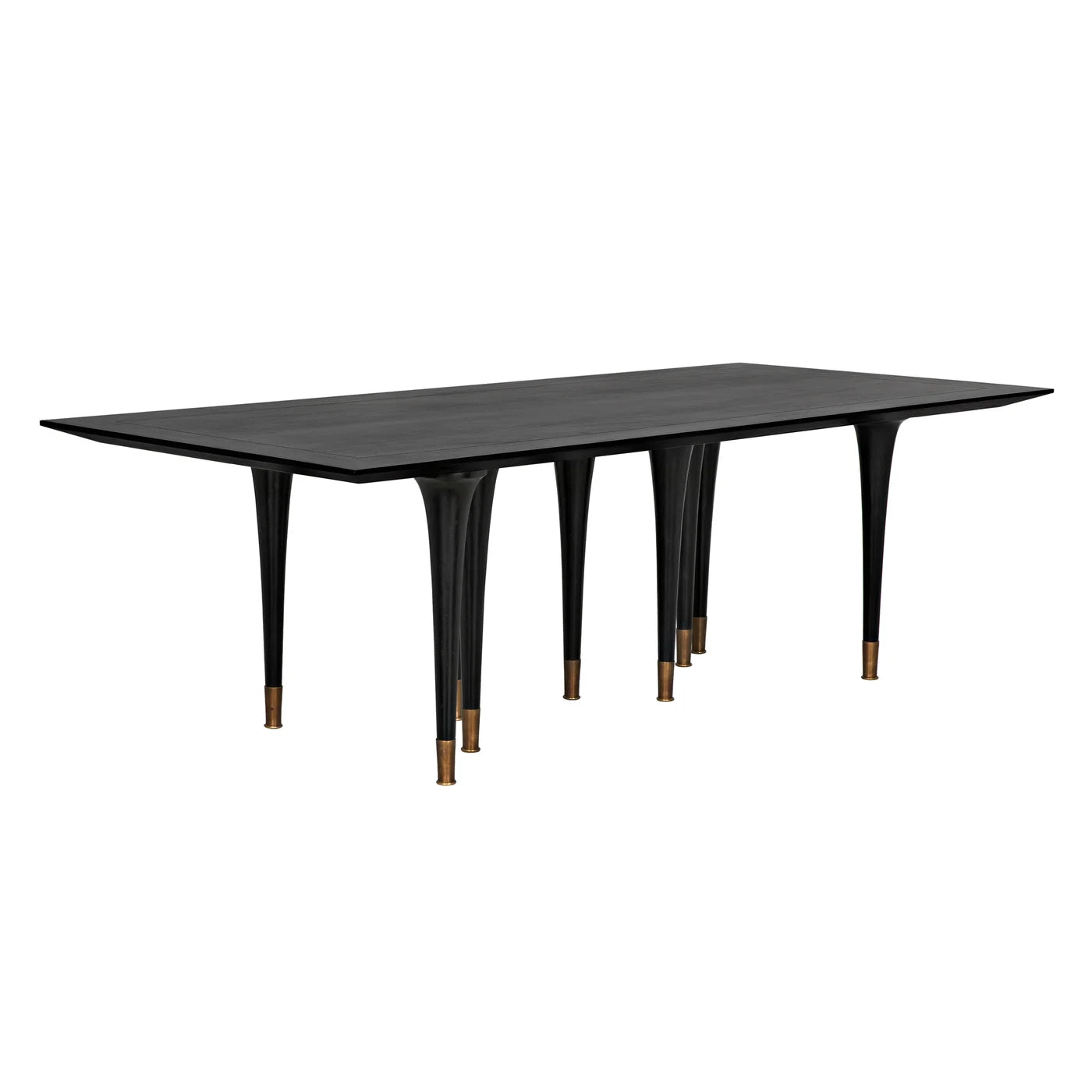 Noir Romeo Dining Table, Hand Rubbed Black