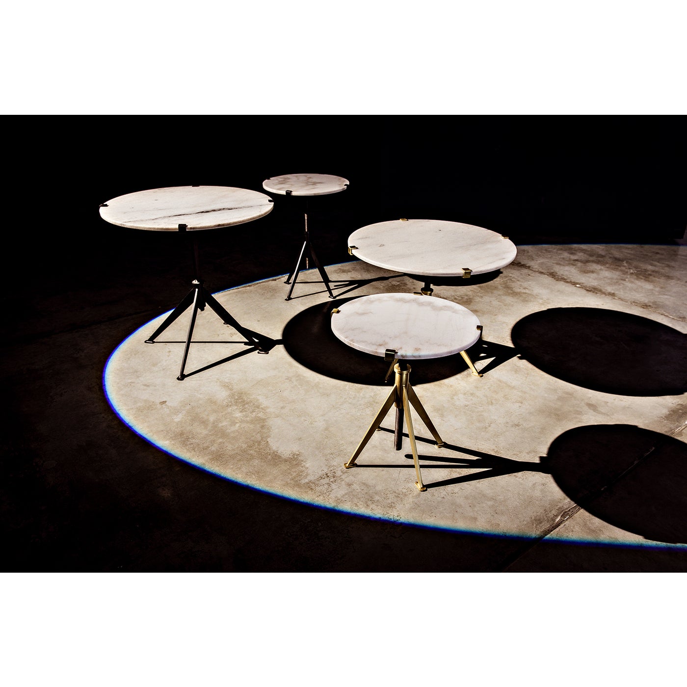 Noir Edith Adjustable Side Table, Large