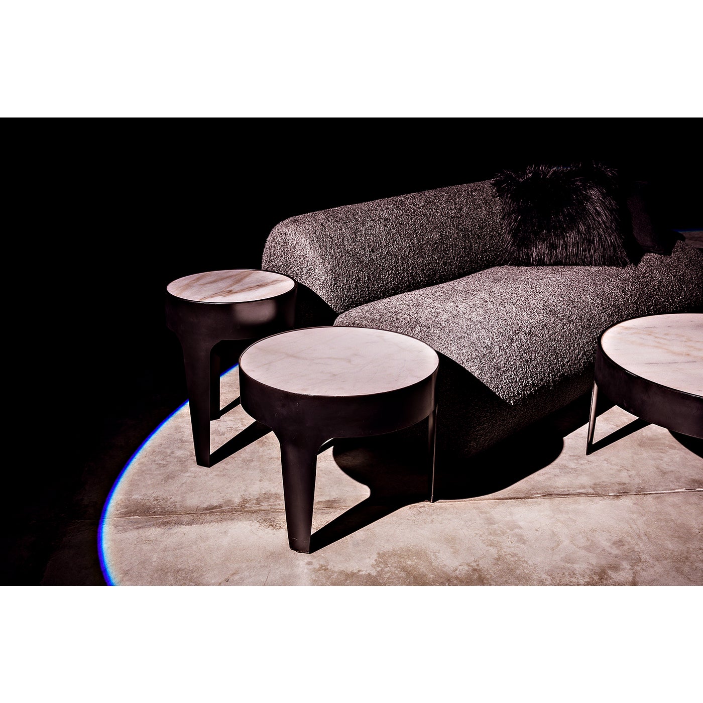 Noir Cylinder Side Table