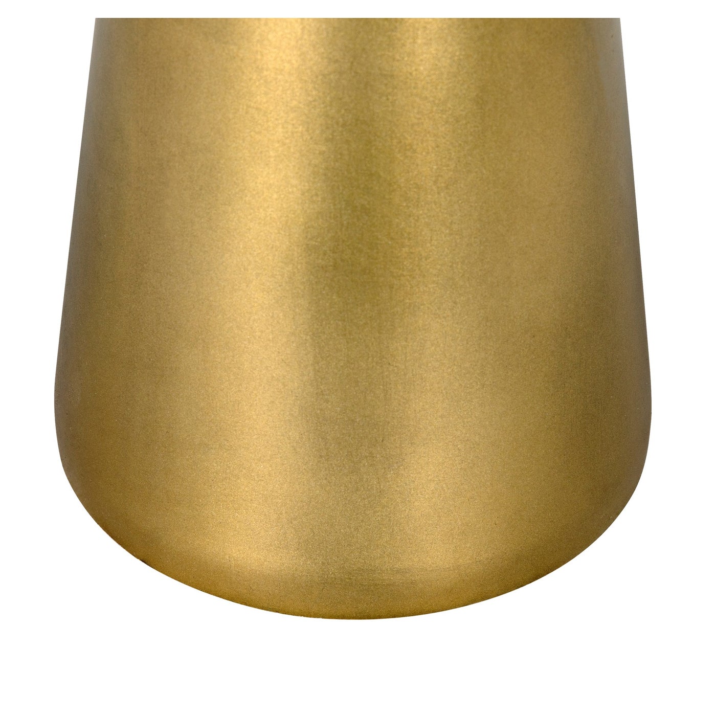 Noir Hiro Short Side Table, Metal With Brass Finish