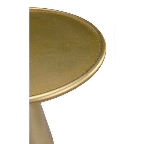 Noir Hiro Short Side Table, Metal With Brass Finish