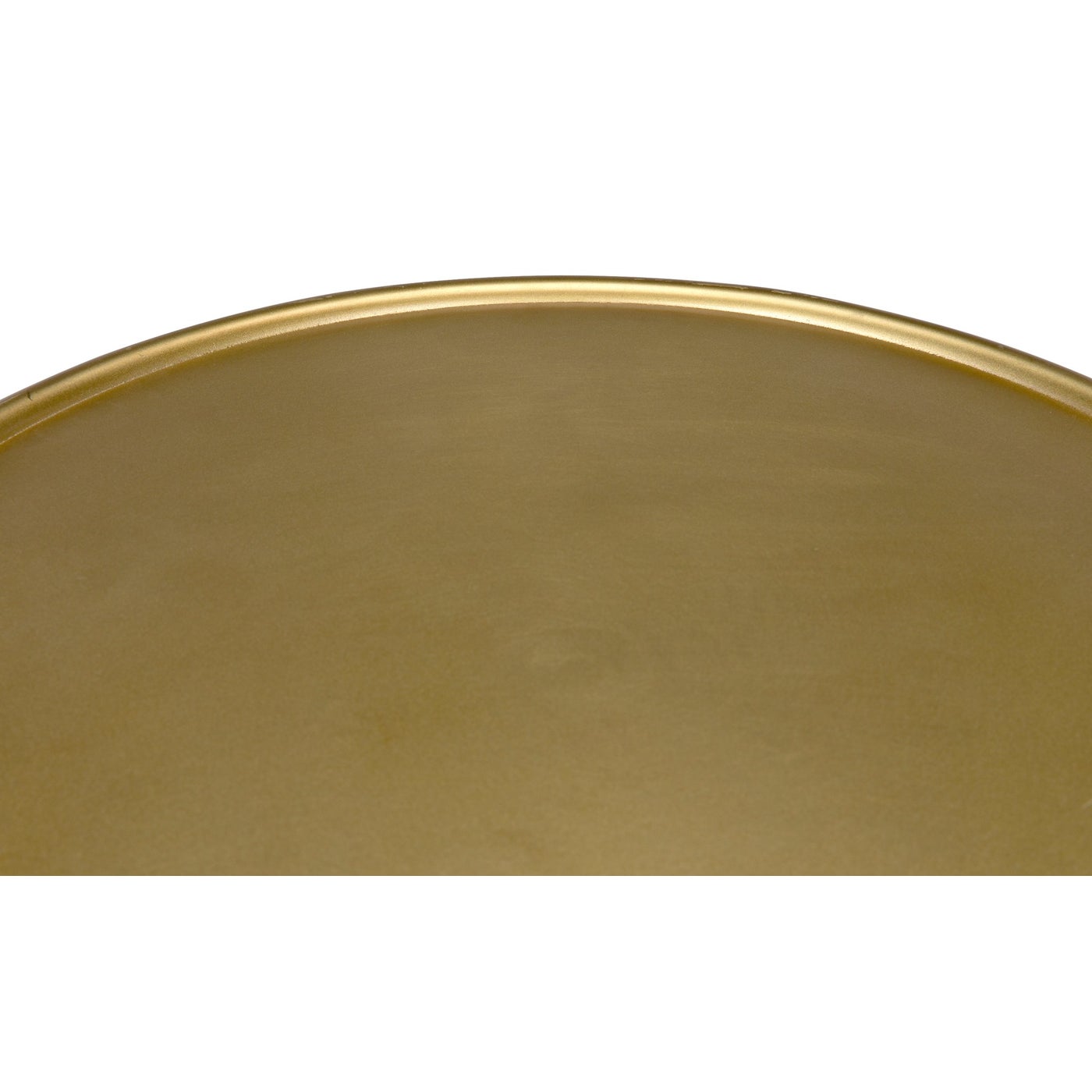 Noir Hiro Short Side Table, Metal With Brass Finish