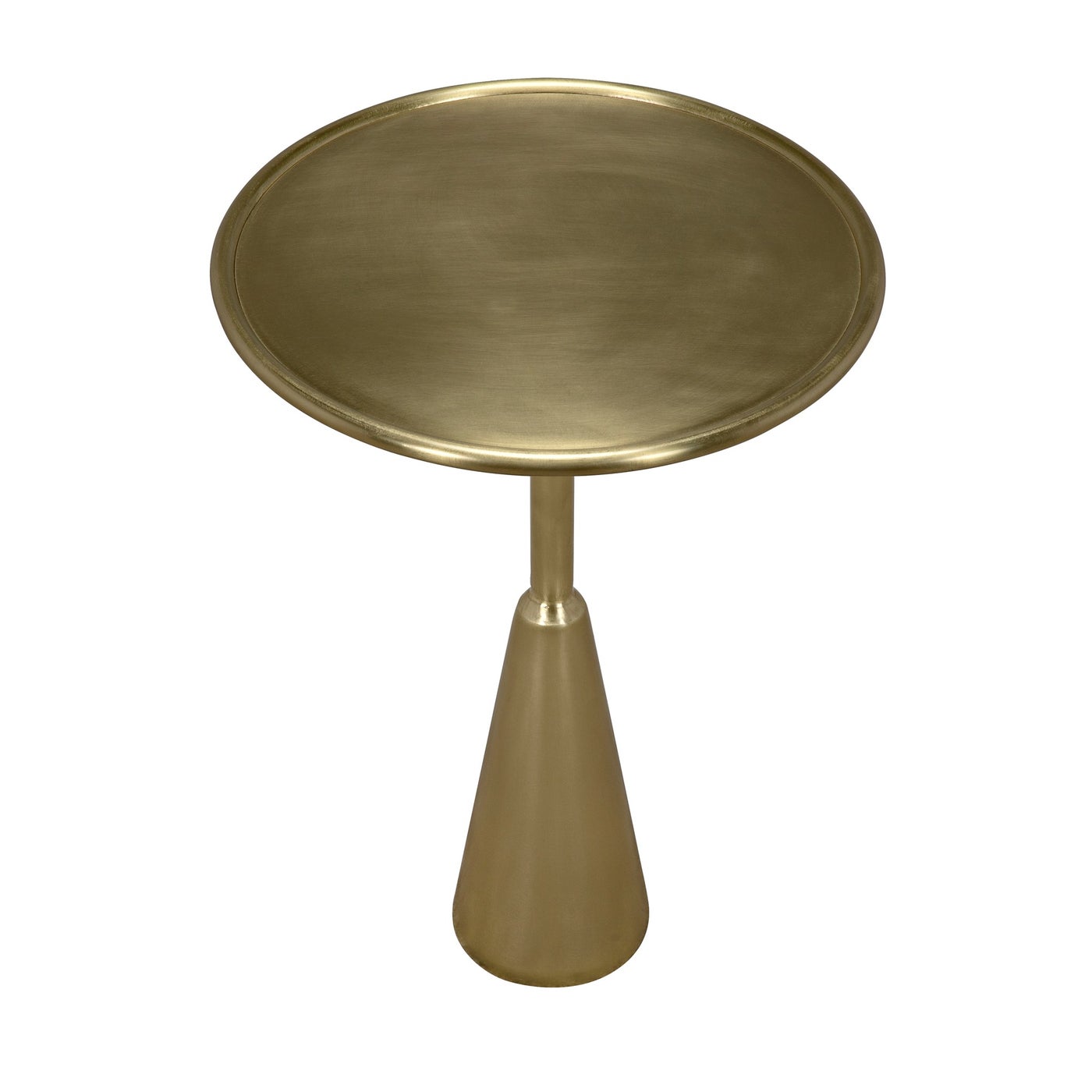 Noir Hiro Side Table, Metal With Brass Finish