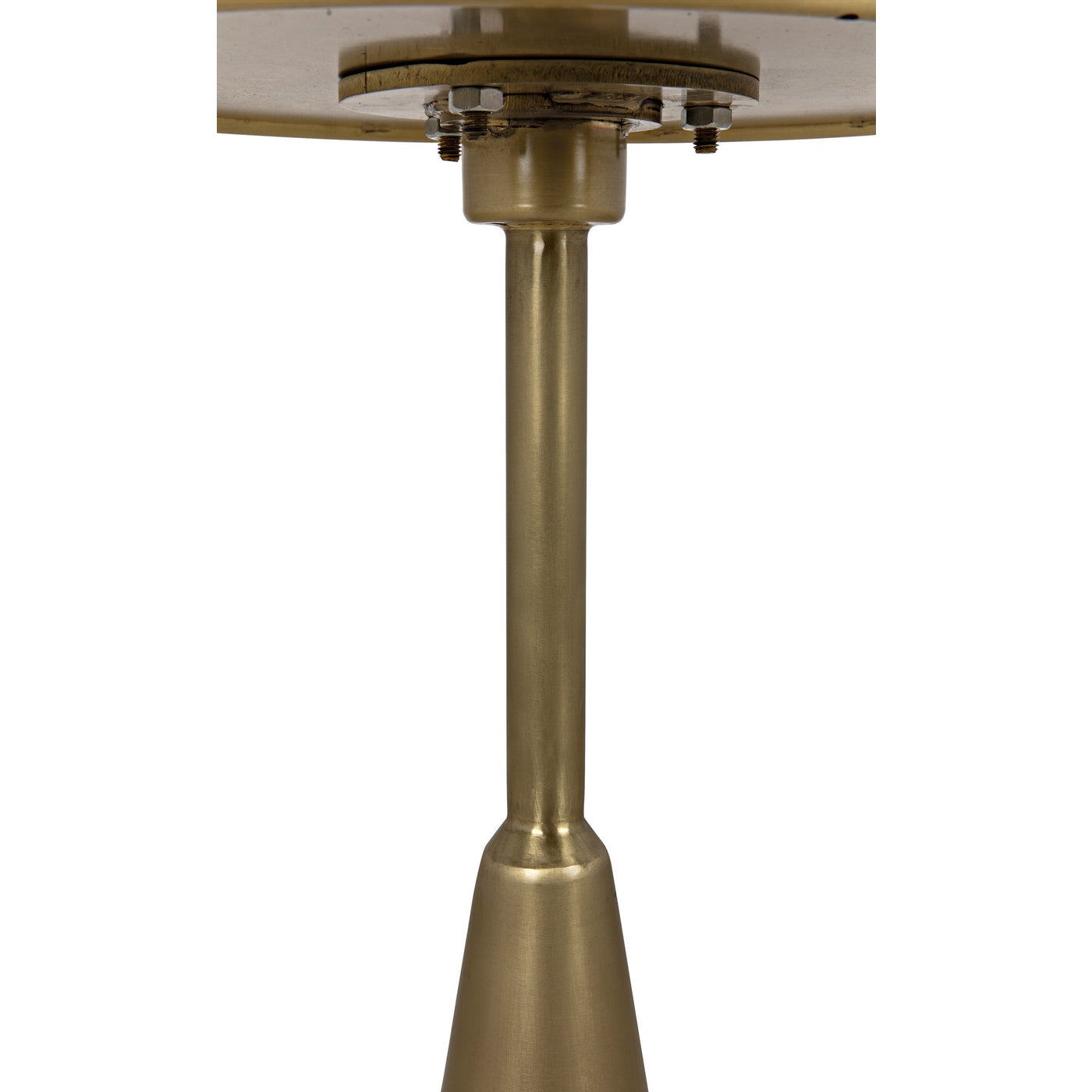 Noir Hiro Side Table, Metal With Brass Finish