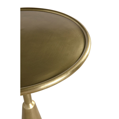 Noir Hiro Side Table, Metal With Brass Finish