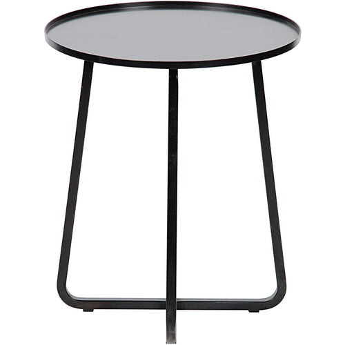 Noir Kimana Side Table, Black Steel