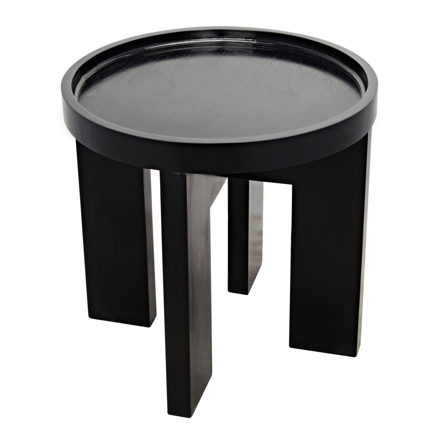Noir Gavin Side Table, Hand Rubbed Black