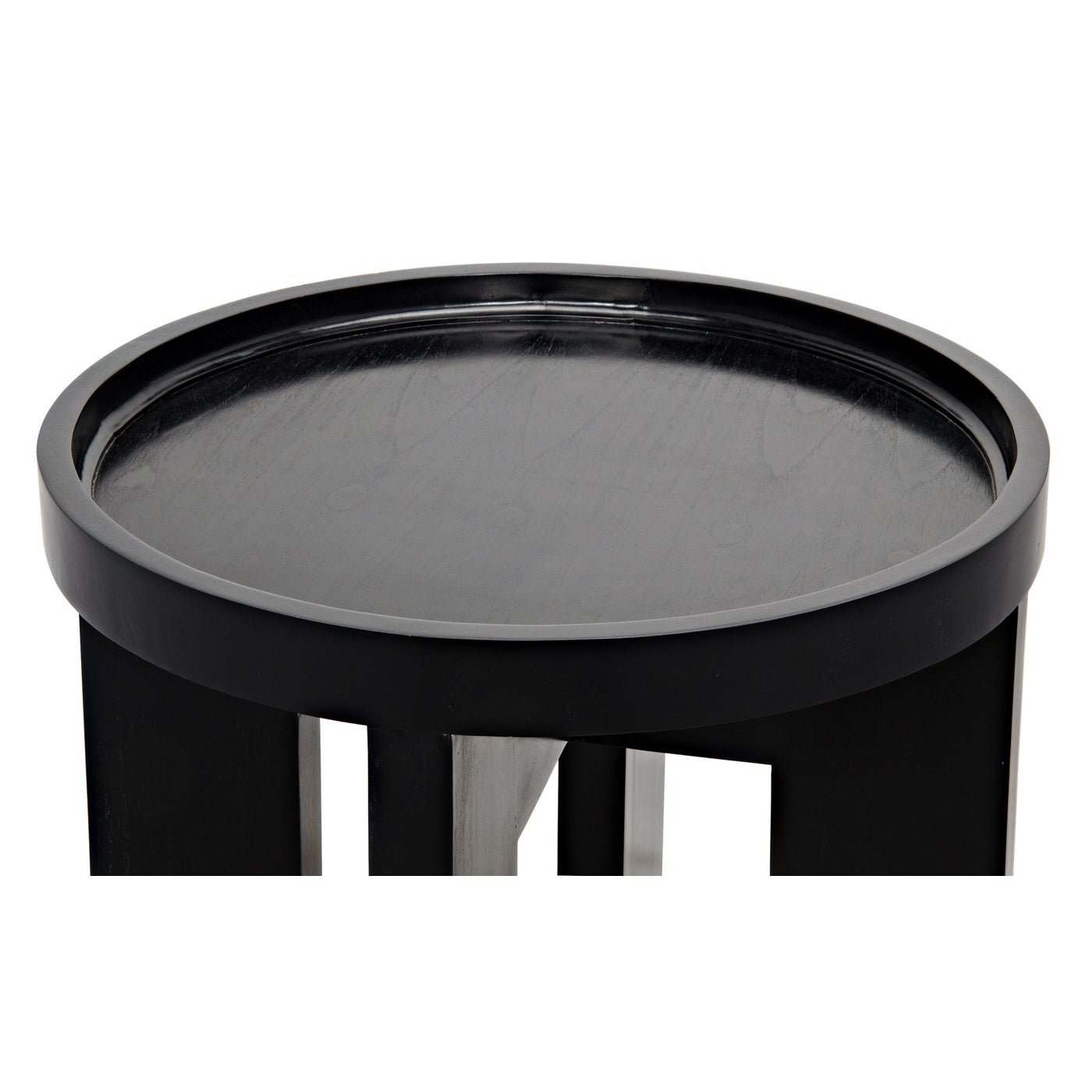 Noir Gavin Side Table, Hand Rubbed Black