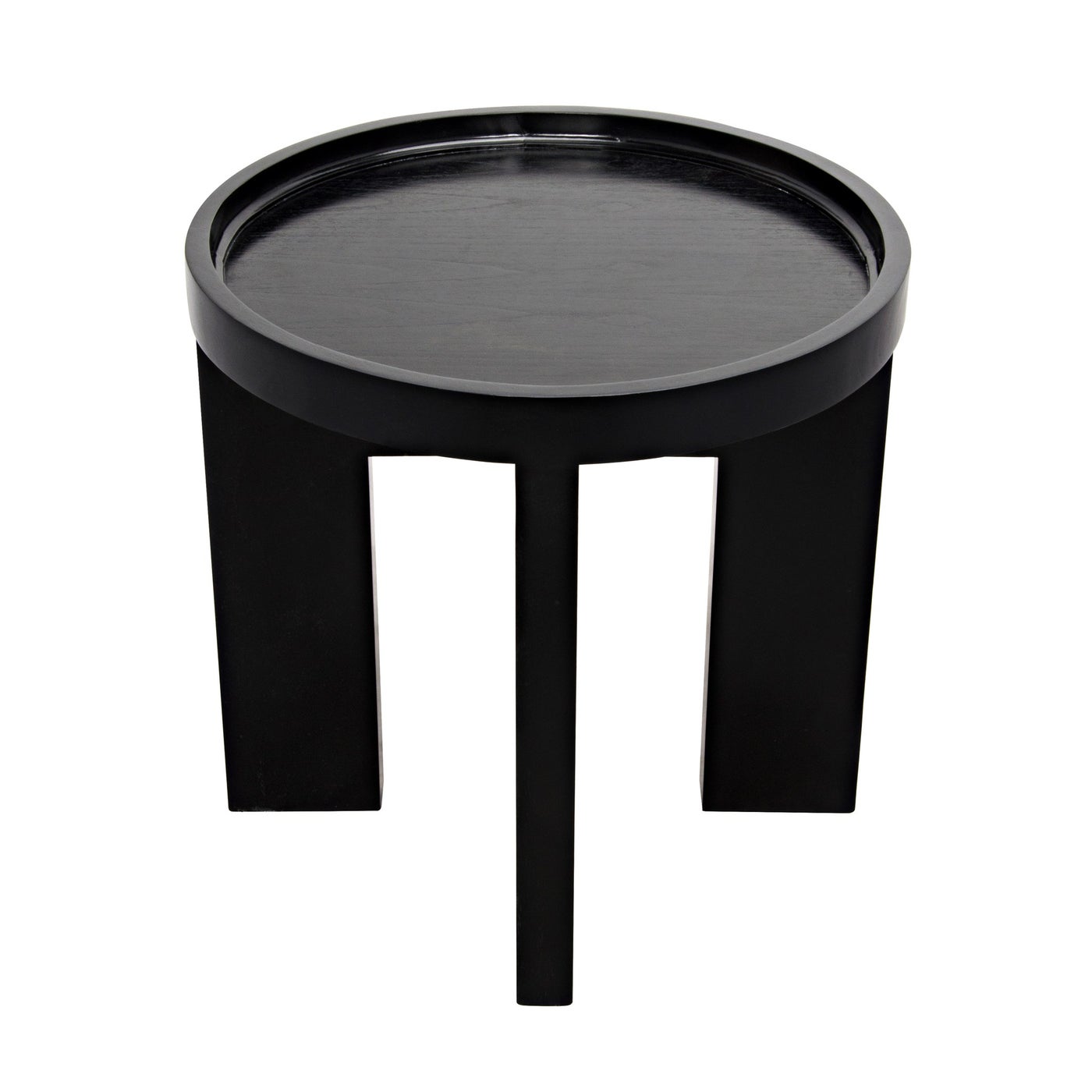Noir Gavin Side Table, Hand Rubbed Black
