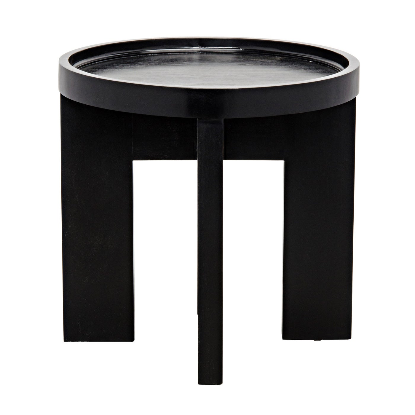 Noir Gavin Side Table, Hand Rubbed Black
