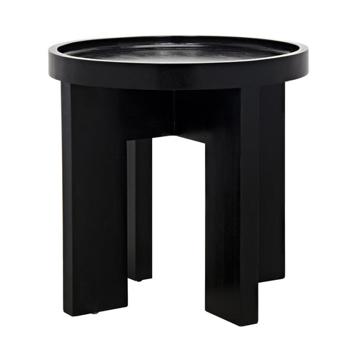 Noir Gavin Side Table, Hand Rubbed Black