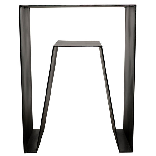 Noir Quintin Side Table, Black Steel