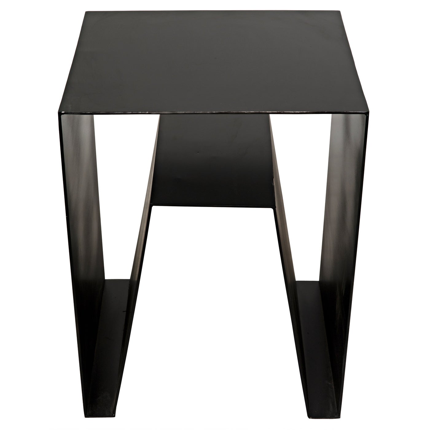 Noir Quintin Side Table, Black Steel