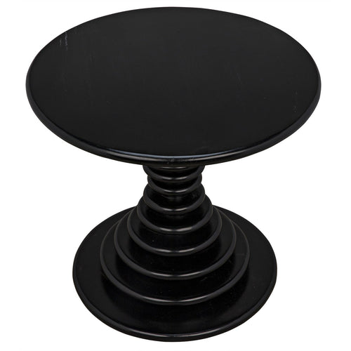 Noir Scheiben Side Table, Hand Rubbed Black