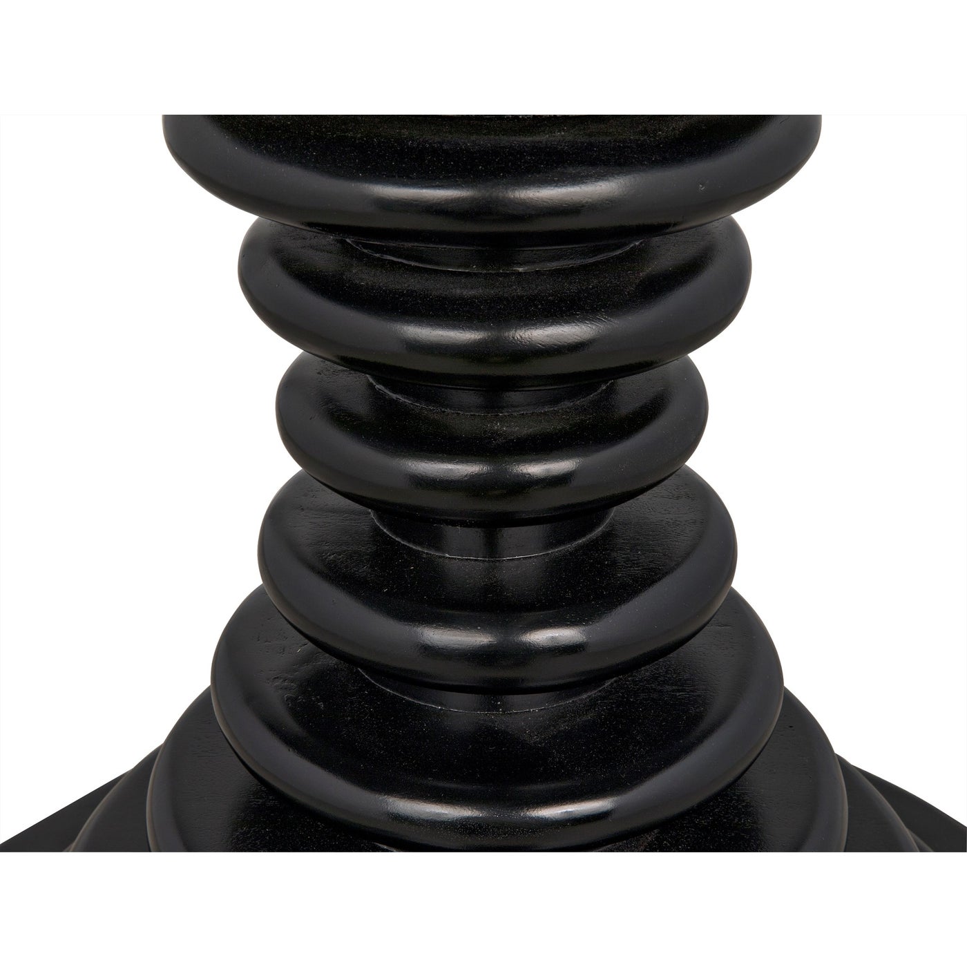 Noir Scheiben Side Table, Hand Rubbed Black