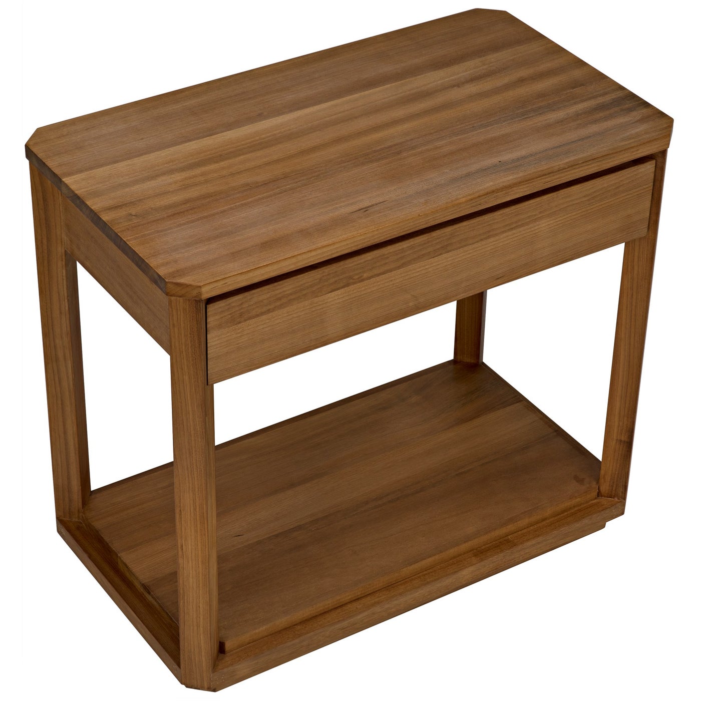 Noir Sl11 Side Table, Gold Teak