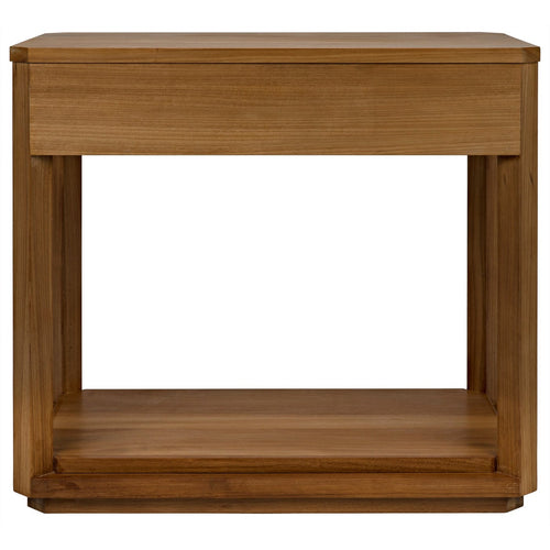 Noir Sl11 Side Table, Gold Teak