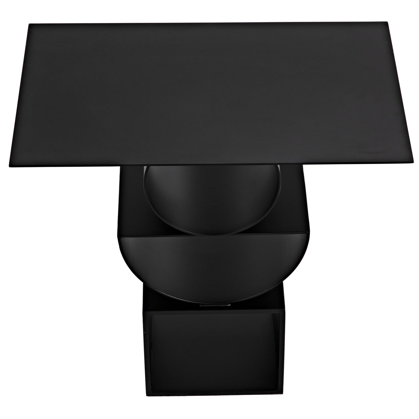 Noir Shape Side Table, Black Steel