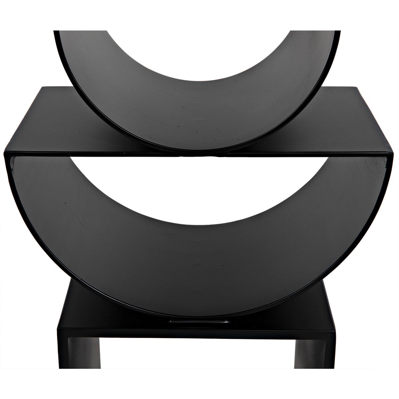 Noir Shape Side Table, Black Steel