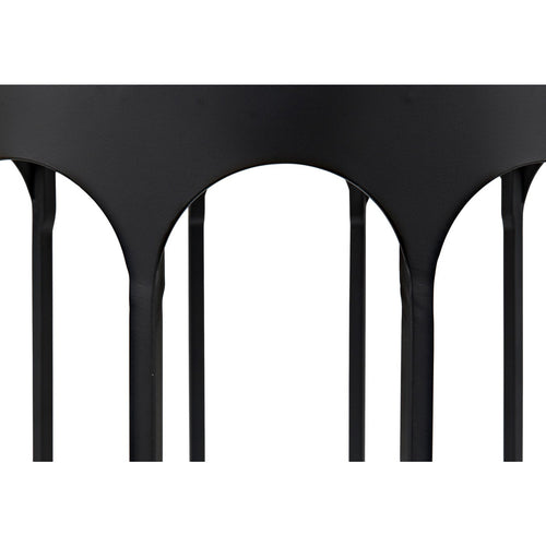 Noir Achille Side Table, Black Steel