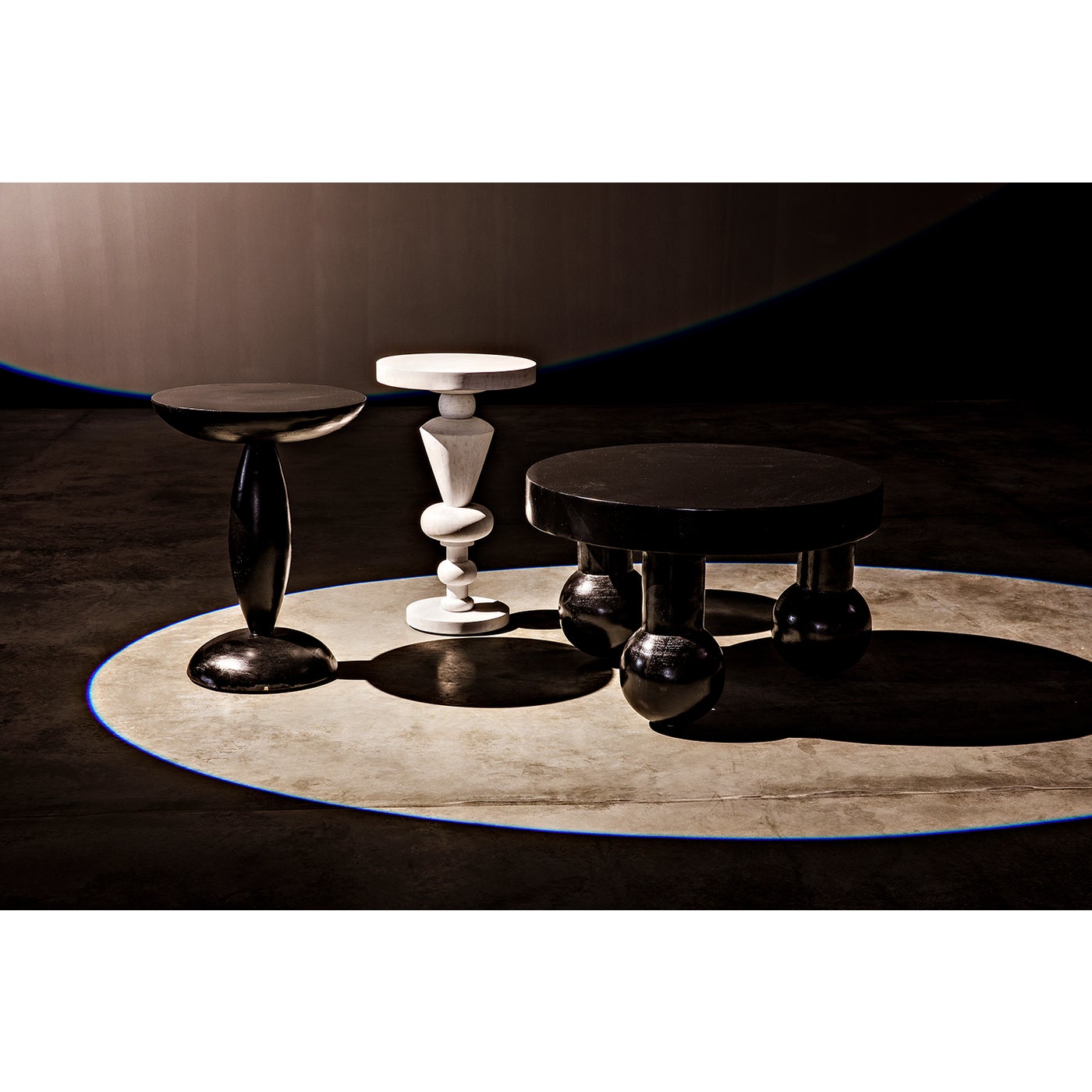 Noir Adonis Side Table, Hand Rubbed Black