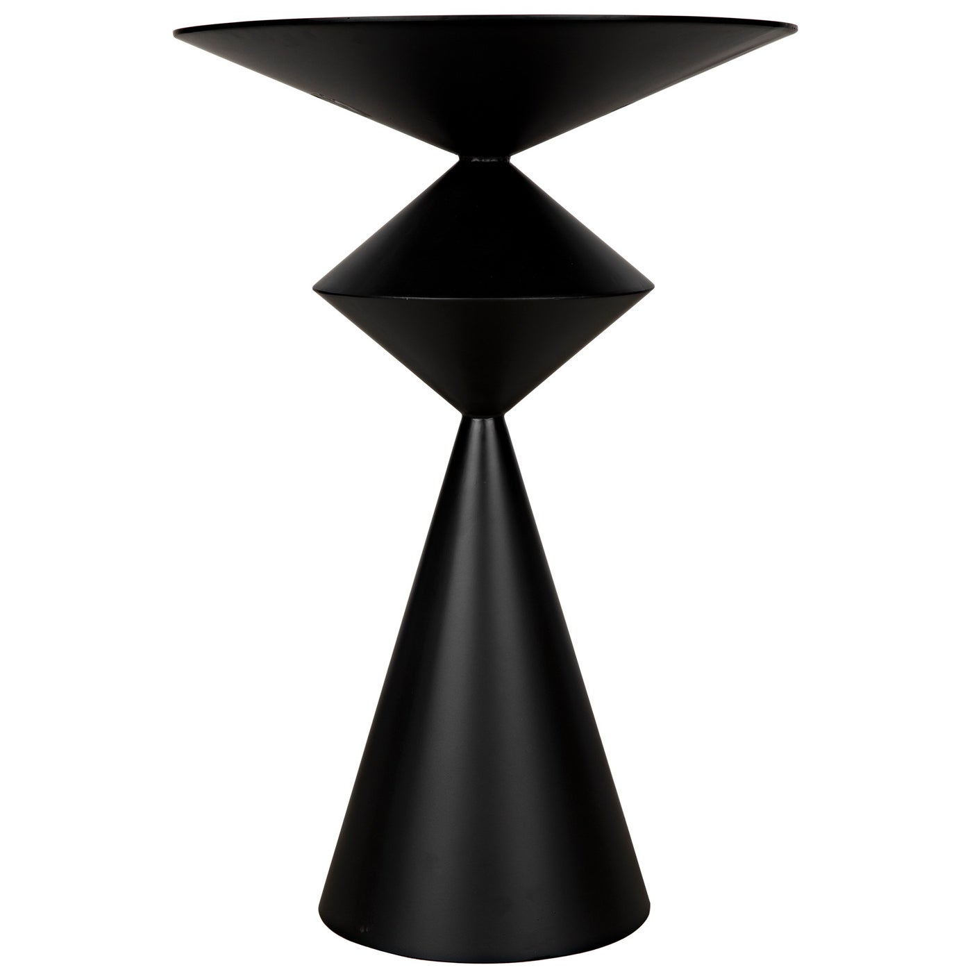 Noir Zasa Side Table, Black Steel