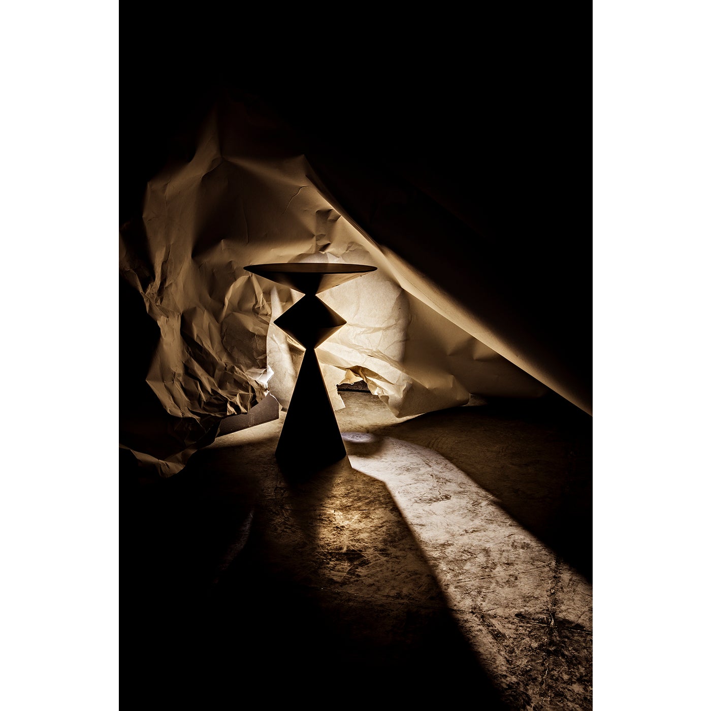 Noir Zasa Side Table, Black Steel