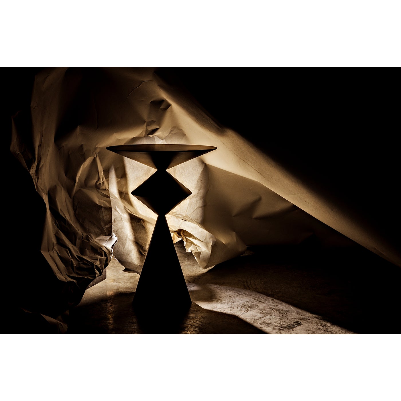 Noir Zasa Side Table, Black Steel