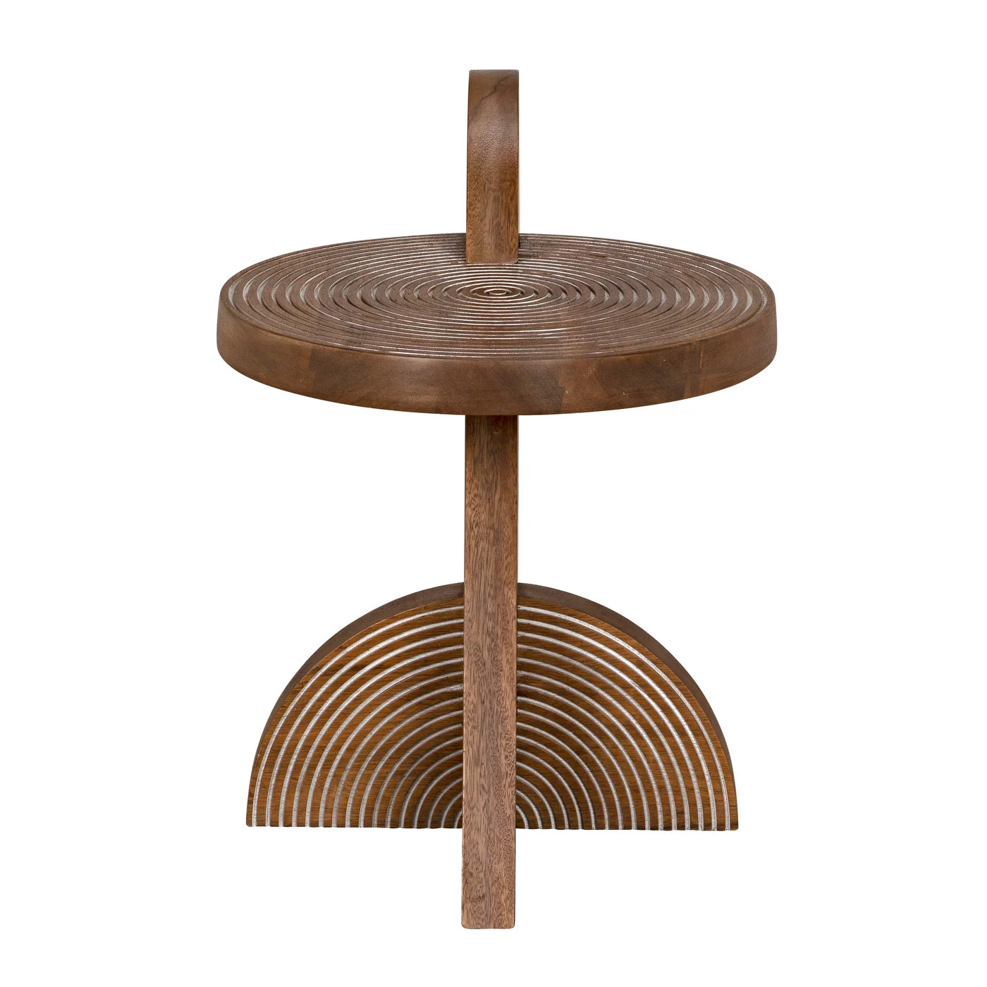 Noir Saturn Side Table, Dark Walnut