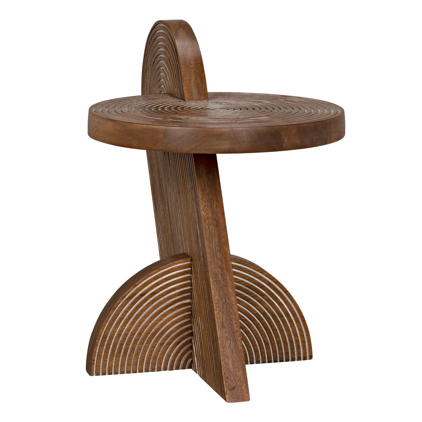 Noir Saturn Side Table, Dark Walnut