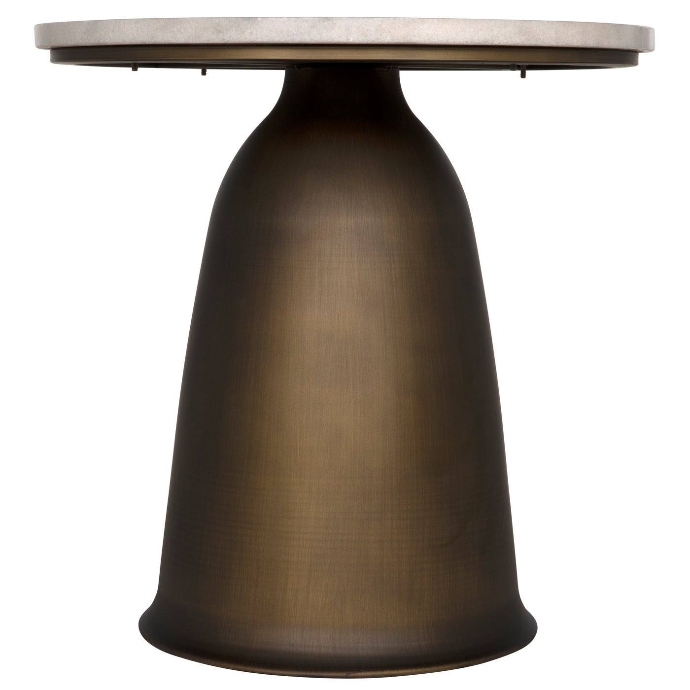 Noir Aiden Side Table, Aged Brass
