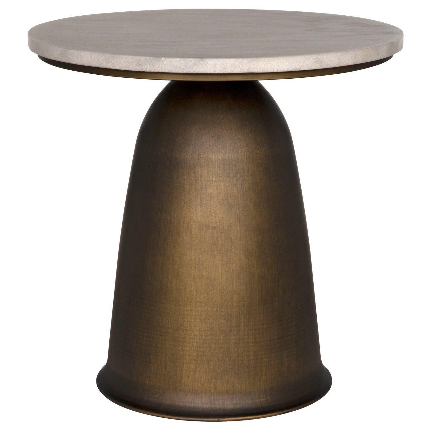 Noir Aiden Side Table, Aged Brass
