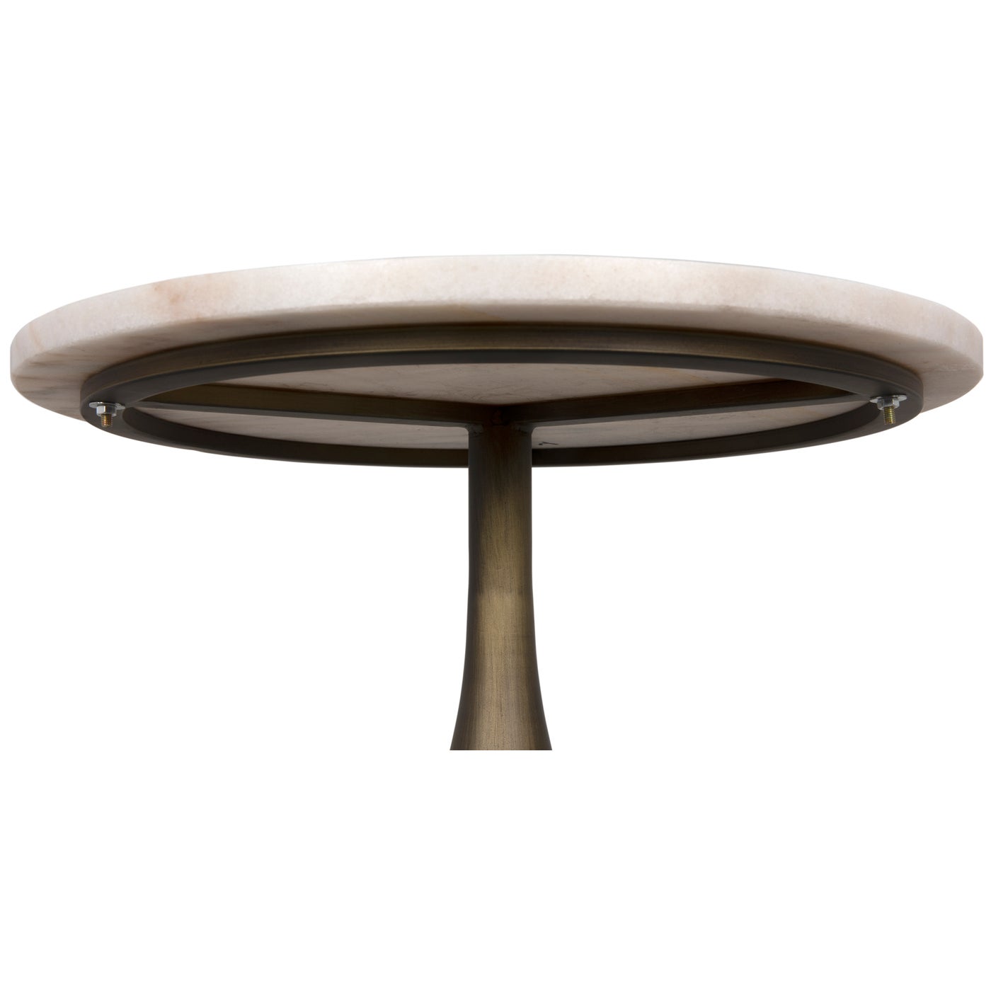 Noir Mateo Side Table, Aged Brass