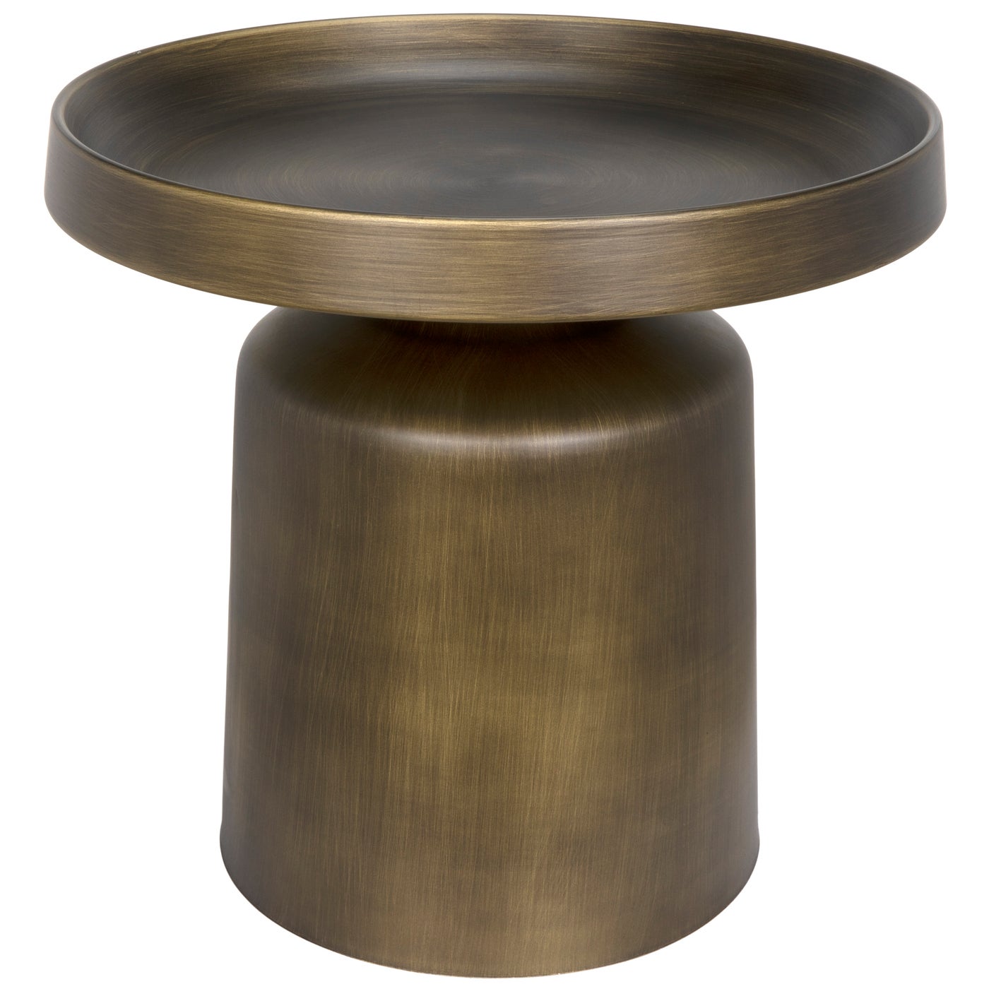 Noir Lee Side Table, Aged Brass